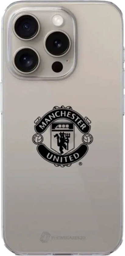 iPhone 16 Pro Max Manchester United FC Clear case -mobildeksel, hvit