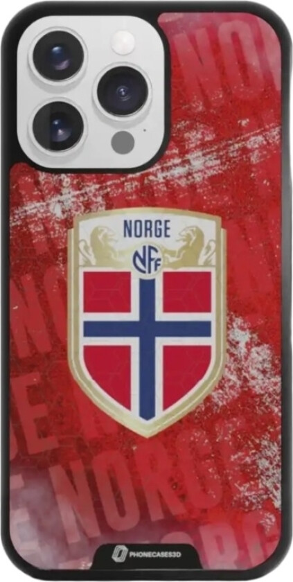 iPhone 13 Pro Norges Fotballforbund 3D mobildeksel, svart