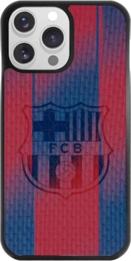 iPhone 14 Pro FC Barcelona 3D mobildeksel, svart