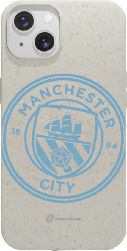 iPhone 13 Man City komposterbart deksel, hvit