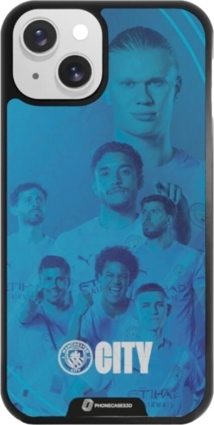 iPhone 13 Man City 3D mobildeksel, svart