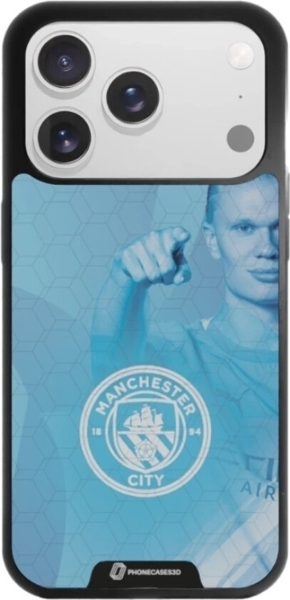 iPhone 17 Pro Max Man City 3D mobildeksel, svart