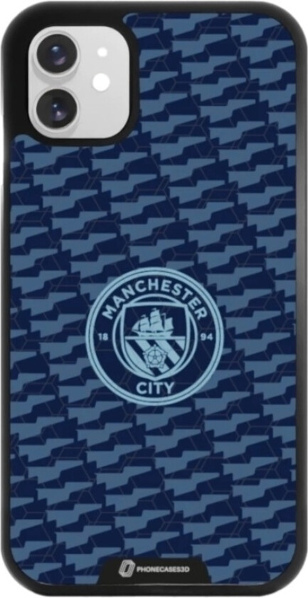 iPhone 11 Man City 3D mobildeksel, svart