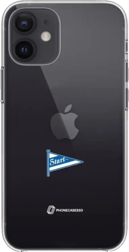 iPhone 12 IK Start Clear case -mobildeksel, svart