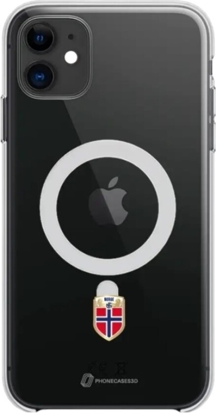 iPhone 11 Norges Fotballforbund Clear case (MagSafe) -mobildeksel, svart