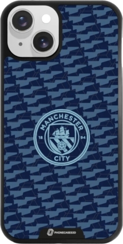 iPhone 14 Man City 3D mobildeksel, svart