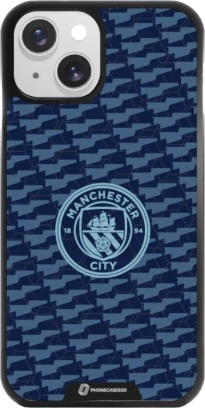 iPhone 15 Man City 3D mobildeksel, svart