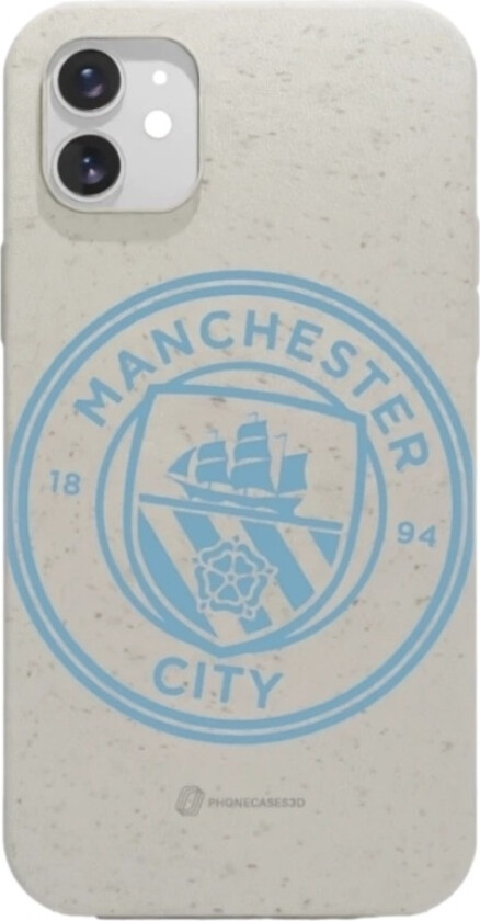 iPhone 11 Man City komposterbart deksel, hvit