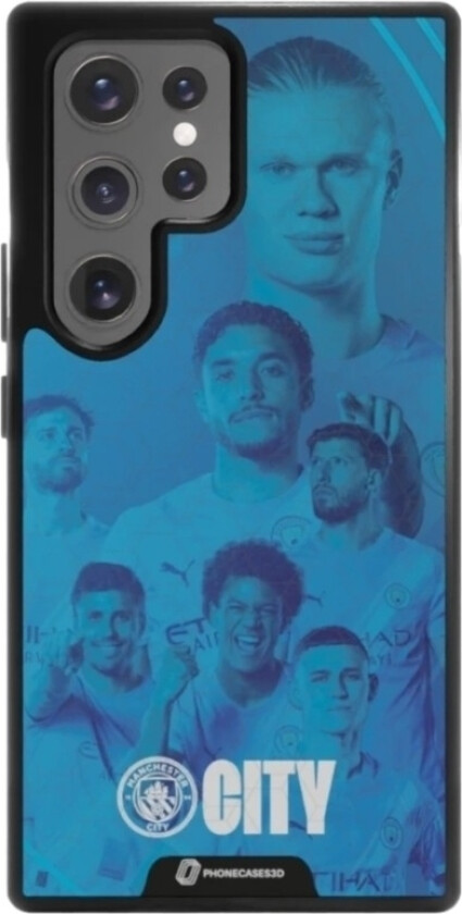 Samsung Galaxy S25 Ultra Man City 3D mobildeksel, svart