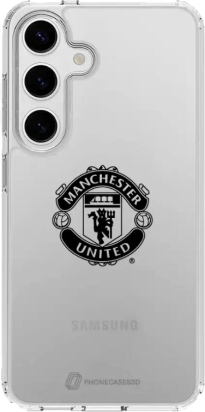 Samsung Galaxy S25+ Manchester United FC Clear case -mobildeksel, hvit