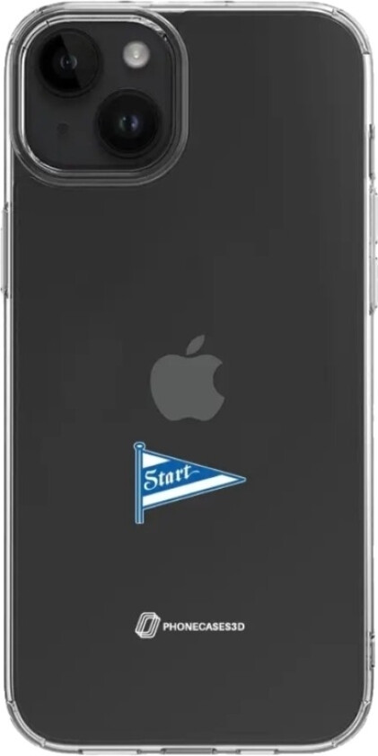 iPhone 15 IK Start Clear case -mobildeksel, svart
