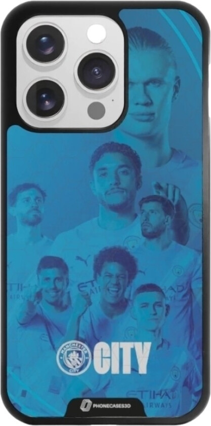 iPhone 16 Pro Man City 3D mobildeksel, svart