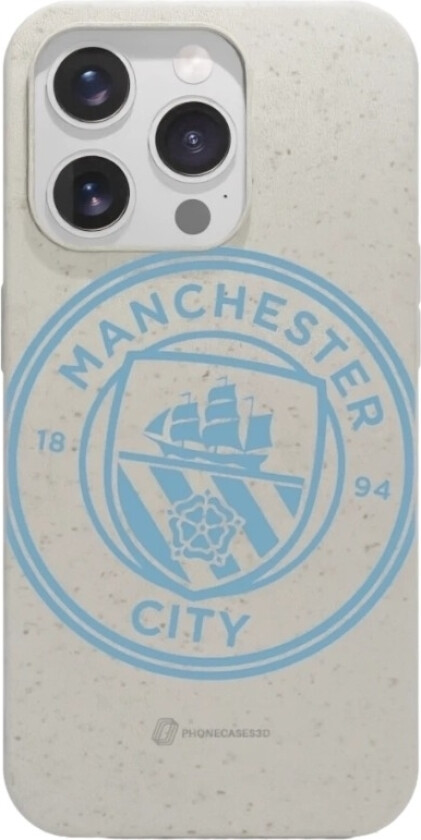 iPhone 15 Pro Man City komposterbart deksel, hvit