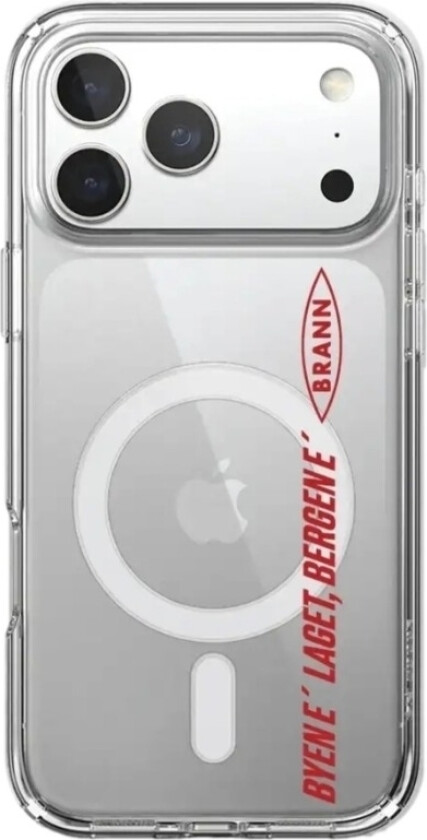 iPhone 17 Pro Max Brann SK Clear case (MagSafe) -mobildeksel, hvit