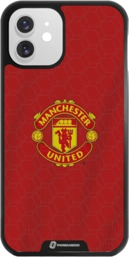 iPhone 12 Manchester United FC 3D mobildeksel, svart