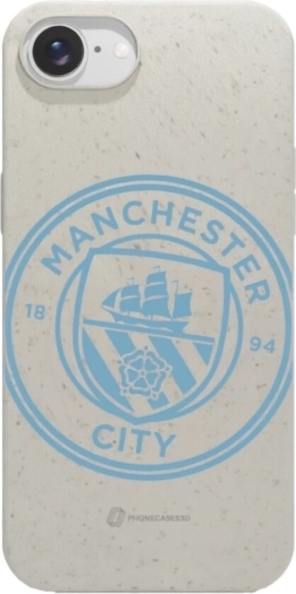 iPhone 16e Man City komposterbart deksel, hvit