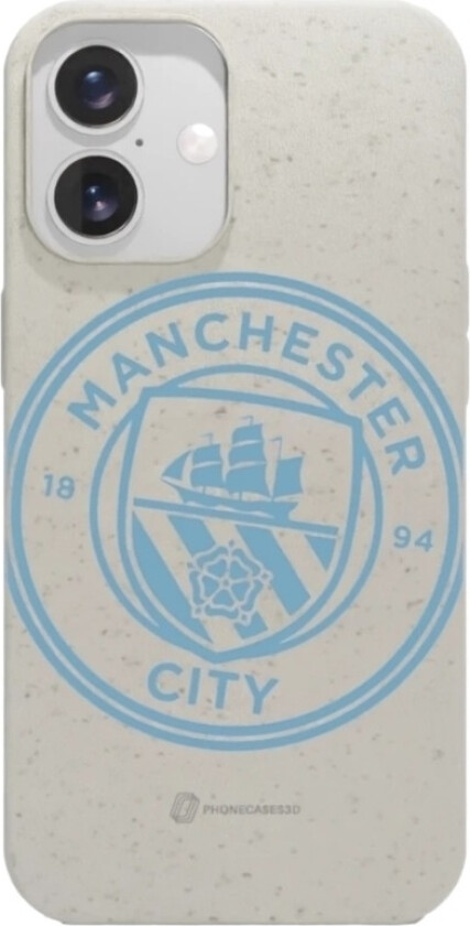 iPhone 16 Man City komposterbart deksel, hvit