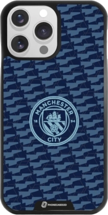 iPhone 14 Pro Man City 3D mobildeksel, svart