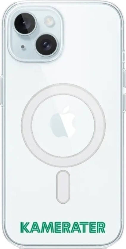 iPhone 15 HamKam Clear case (MagSafe) -mobildeksel, hvit