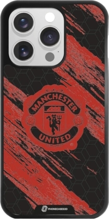 iPhone 15 Pro Manchester United FC 3D mobildeksel, svart