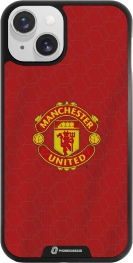 iPhone 14 Manchester United FC 3D mobildeksel, svart