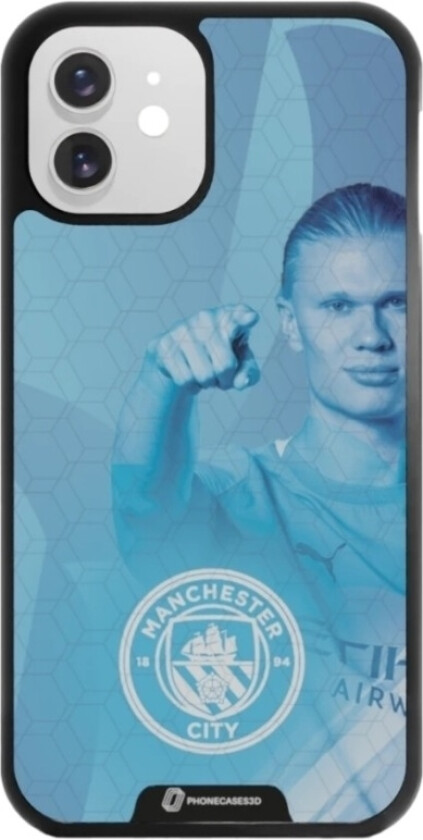 iPhone 12 Man City 3D mobildeksel, svart