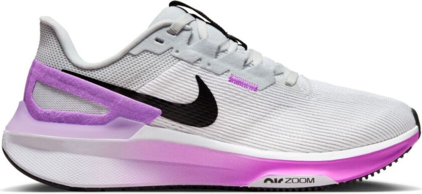 Air Zoom Structure 25, løpesko, dame WHITE/BLACK-PURE PLA