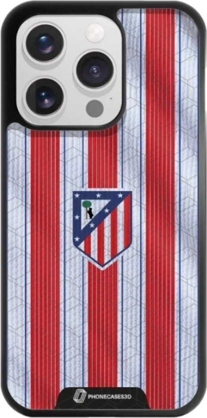 iPhone 16 Pro Atlético de Madrid 3D mobildeksel, svart