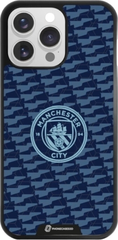iPhone 16 Pro Max Man City 3D mobildeksel, svart