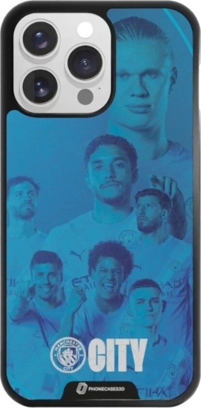 iPhone 16 Pro Max Man City 3D mobildeksel, svart