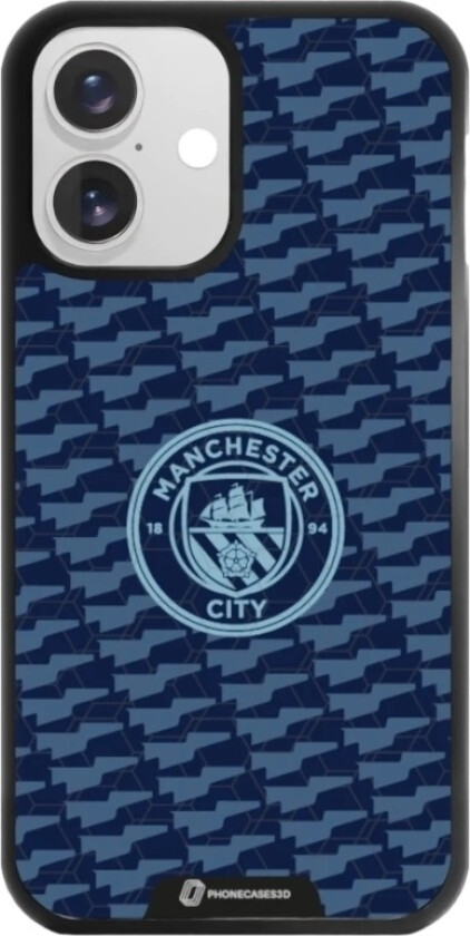 iPhone 16 Man City 3D mobildeksel, svart