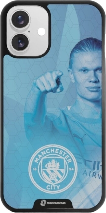 iPhone 16 Plus Man City 3D mobildeksel, svart