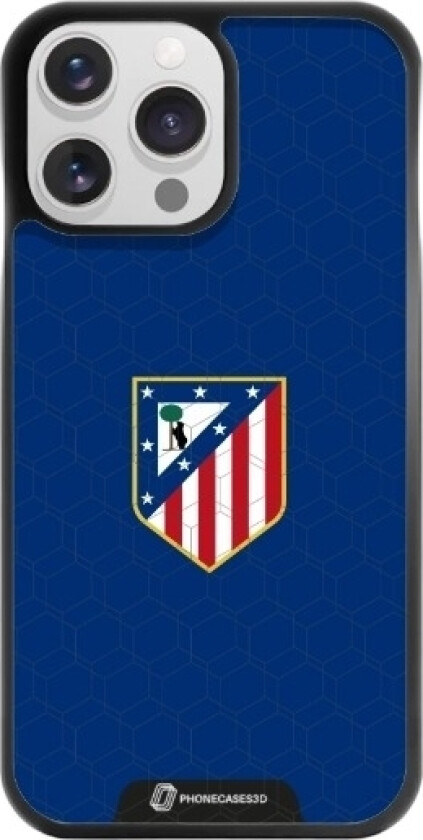 iPhone 14 Pro Atlético de Madrid 3D mobildeksel, svart