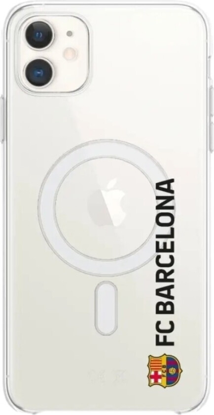 iPhone 11 FC Barcelona Clear case (MagSafe) -mobildeksel, hvit