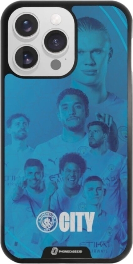 iPhone 13 Pro Man City 3D mobildeksel, svart