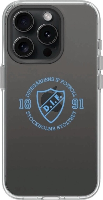 iPhone 16 Pro Djurgårdens IF Clear case -mobildeksel, svart