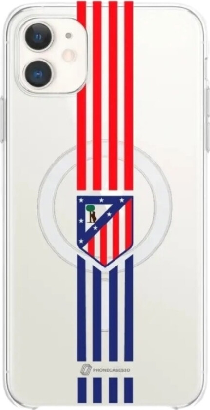 iPhone 11 Atlético de Madrid Clear case (MagSafe) -mobildeksel, hvit