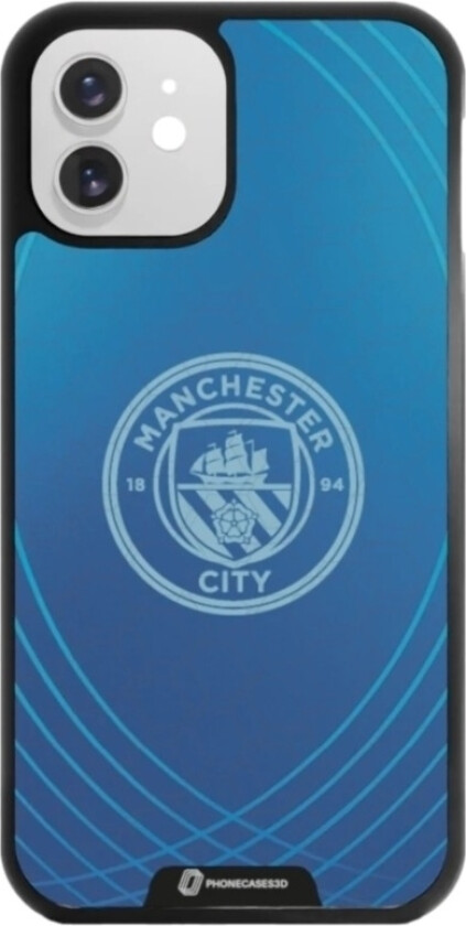 iPhone 12 Man City 3D mobildeksel, svart