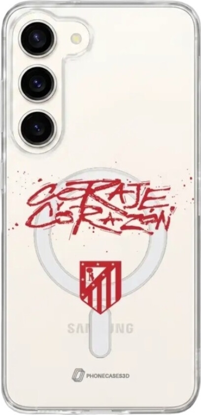 Samsung Galaxy S26 Atlético de Madrid Clear case (MagSafe) -mobildeksel, hvit