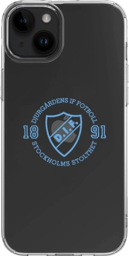 iPhone 15 Djurgårdens IF Clear case -mobildeksel, svart