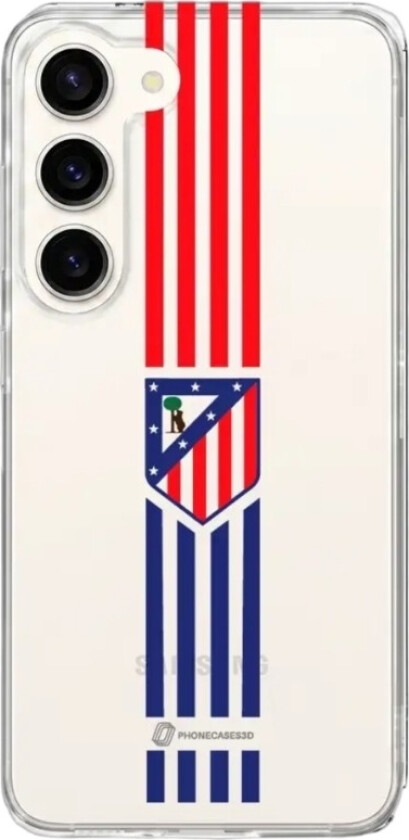 Samsung Galaxy S26 Atlético de Madrid Clear case -mobildeksel, hvit