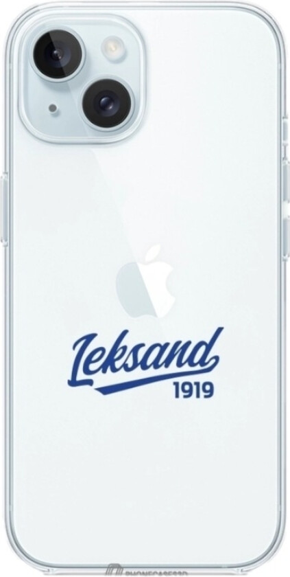 iPhone 15 Leksands IF Clear case -mobildeksel, hvit