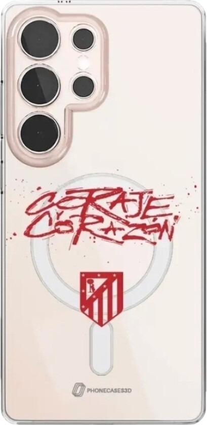 Samsung Galaxy S25 Ultra Atlético de Madrid Clear case (MagSafe) -mobildeksel, hvit