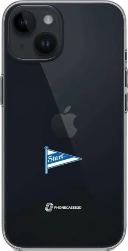iPhone 14 IK Start Clear case -mobildeksel, svart