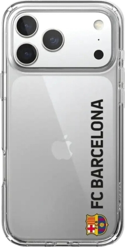 iPhone 17 Pro FC Barcelona Clear case -mobildeksel, hvit
