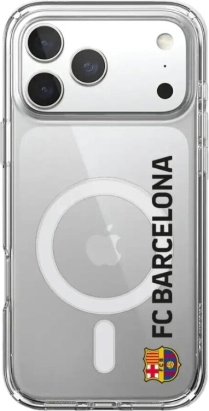 iPhone 17 Pro FC Barcelona Clear case (MagSafe) -mobildeksel, hvit