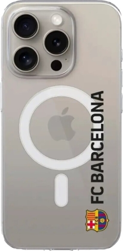 iPhone 16 Pro Max FC Barcelona Clear case (MagSafe) -mobildeksel, hvit