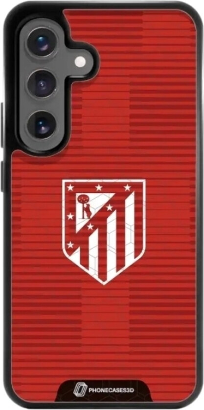 Samsung Galaxy S25 Atlético de Madrid 3D mobildeksel, svart