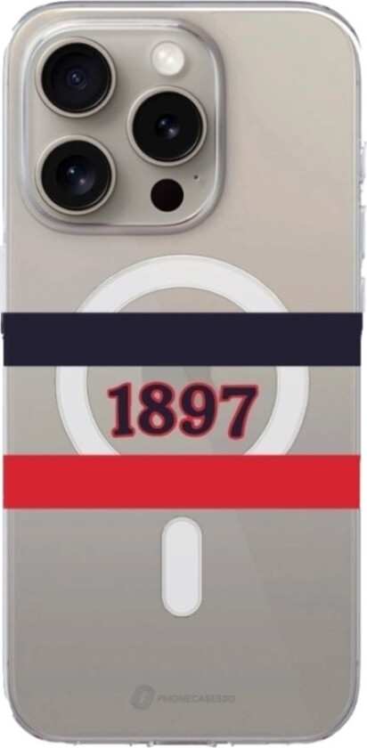 iPhone 16 Pro Max HIFK Hockey Clear case (MagSafe) -mobildeksel, hvit