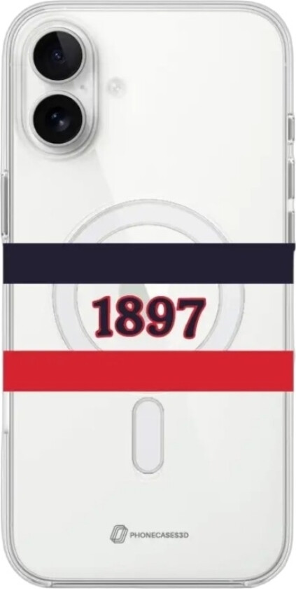 iPhone 16 Plus HIFK Hockey Clear case (MagSafe) -mobildeksel, hvit